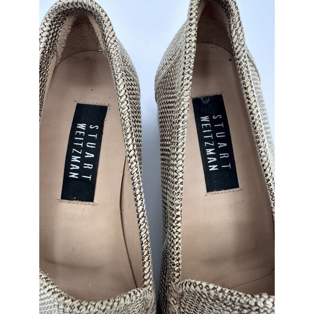 Stuart Weitzman Chunky Block Heel Tan Loafers 6.5… - image 5